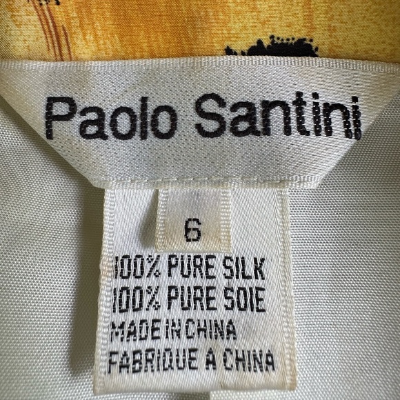 Paolo Santini All Silk Cheetah Print Jacket Vintage Shoulder Pads ~ 6 - Picture 4 of 15